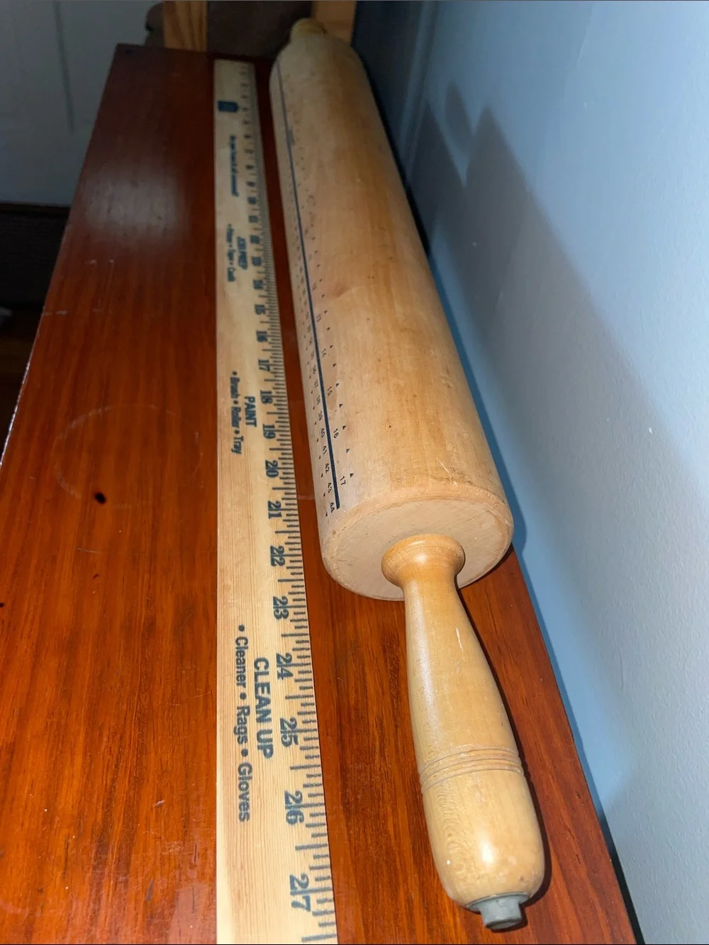 Vintage ROWOCO USA Professional XL Heavy Wood Rolling Pin 27.5” Baker